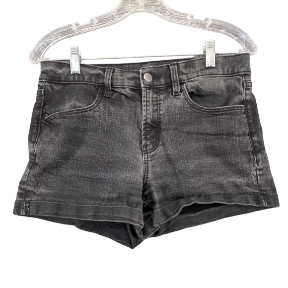Old Navy Womens Jean Shorts Black Size 8 Cotton Blend Pockets - Picture 1 of 11